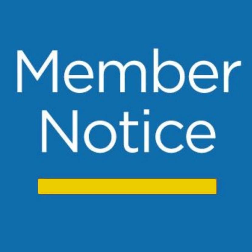 Member Notice